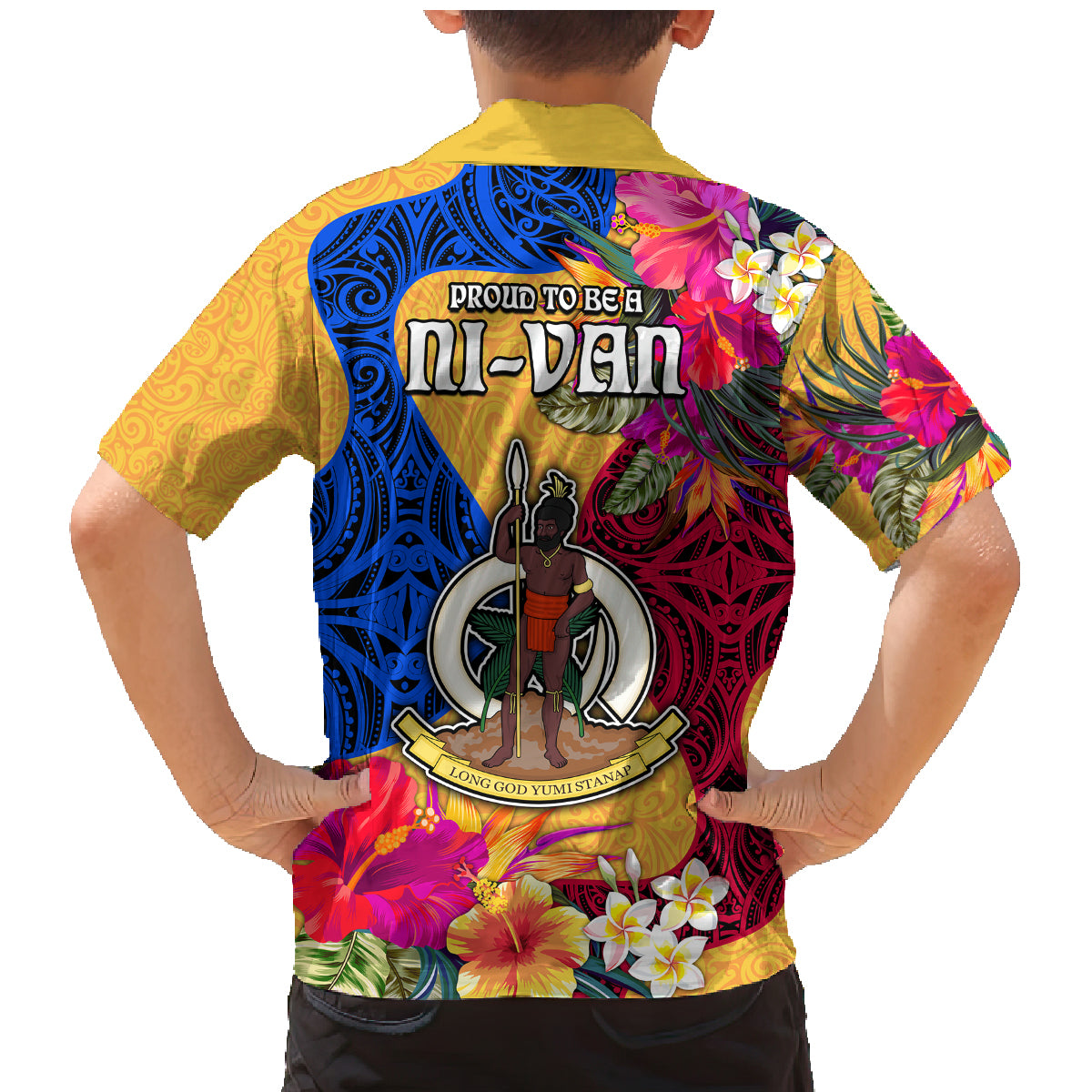 Torba Day Family Matching Mermaid Dress and Hawaiian Shirt Proud To Be A Ni-Van Beauty Pacific Flower LT03 - Polynesian Pride