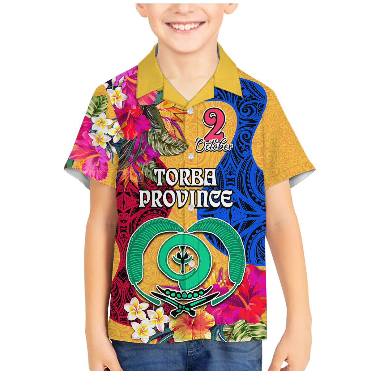 Torba Day Family Matching Mermaid Dress and Hawaiian Shirt Proud To Be A Ni-Van Beauty Pacific Flower LT03 - Polynesian Pride