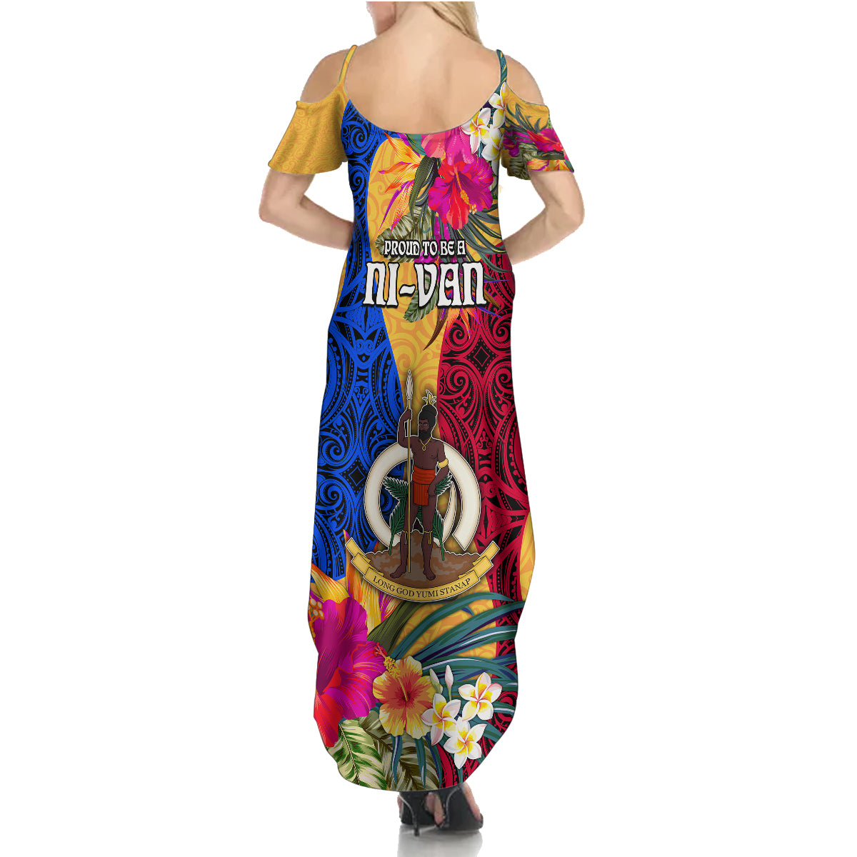 Torba Day Summer Maxi Dress Proud To Be A Ni-Van Beauty Pacific Flower LT03 - Polynesian Pride