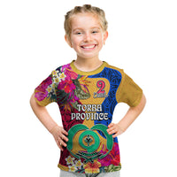 Personalised Torba Day Kid T Shirt Proud To Be A Ni-Van Beauty Pacific Flower LT03 Yellow - Polynesian Pride
