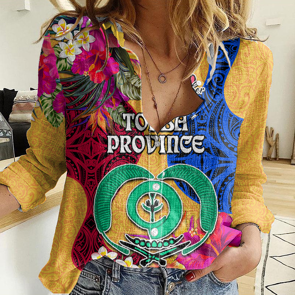 Personalised Torba Day Women Casual Shirt Proud To Be A Ni-Van Beauty Pacific Flower LT03 Female Yellow - Polynesian Pride