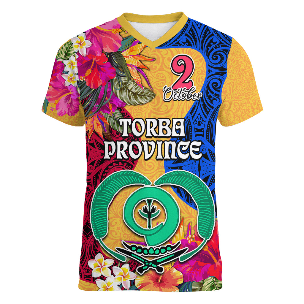 Personalised Torba Day Women V Neck T Shirt Proud To Be A Ni-Van Beauty Pacific Flower LT03 Female Yellow - Polynesian Pride