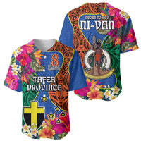 Tafea Day Baseball Jersey Proud To Be A Ni-Van Beauty Pacific Flower LT03 - Polynesian Pride