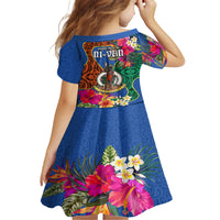 Tafea Day Family Matching Off Shoulder Maxi Dress and Hawaiian Shirt Proud To Be A Ni-Van Beauty Pacific Flower LT03 - Polynesian Pride