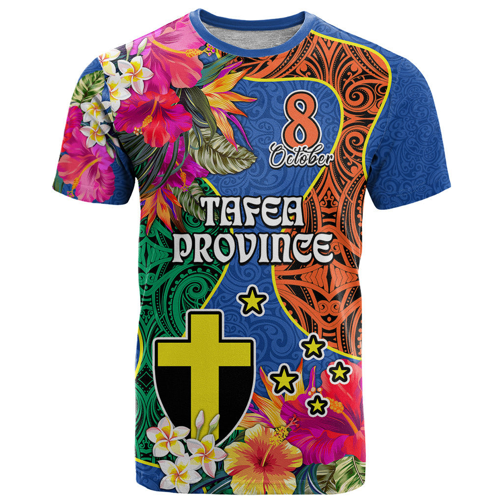 Tafea Day T Shirt Proud To Be A Ni-Van Beauty Pacific Flower LT03 Blue - Polynesian Pride