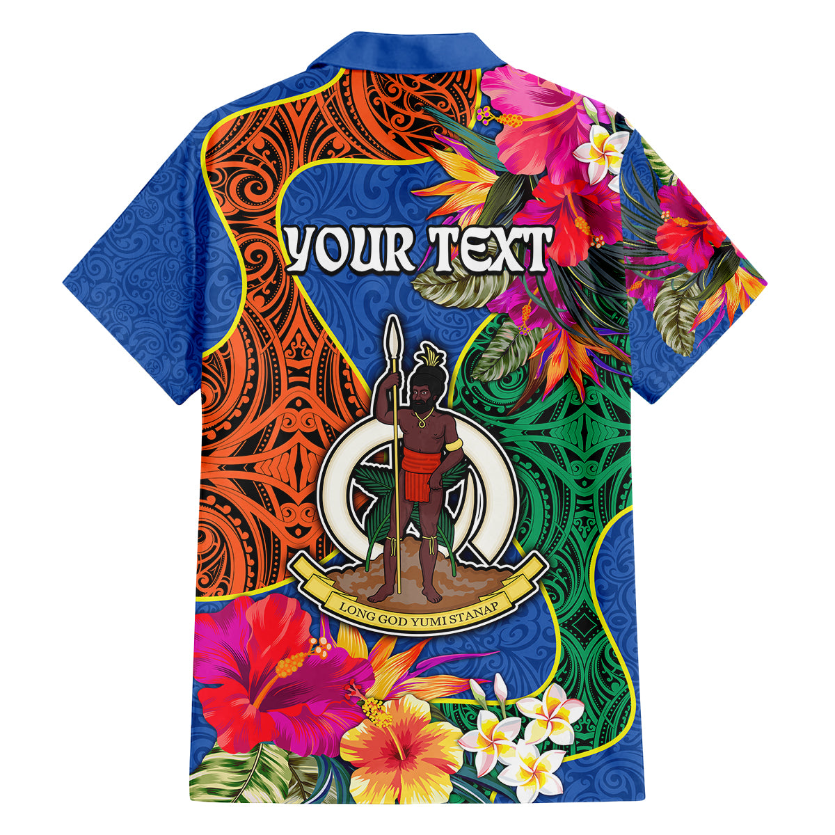 Personalised Tafea Day Family Matching Short Sleeve Bodycon Dress and Hawaiian Shirt Proud To Be A Ni-Van Beauty Pacific Flower LT03 - Polynesian Pride