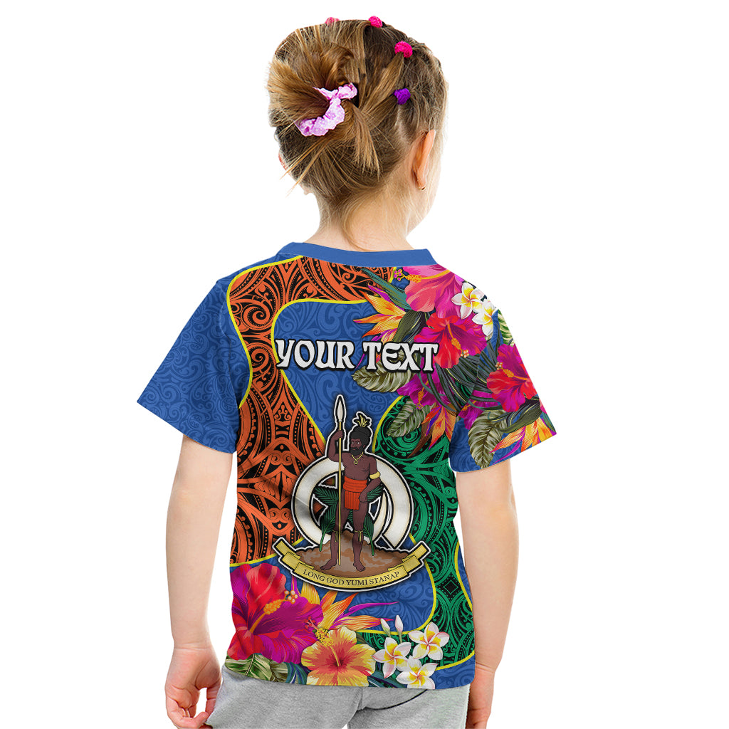 Personalised Tafea Day Kid T Shirt Proud To Be A Ni-Van Beauty Pacific Flower LT03 - Polynesian Pride
