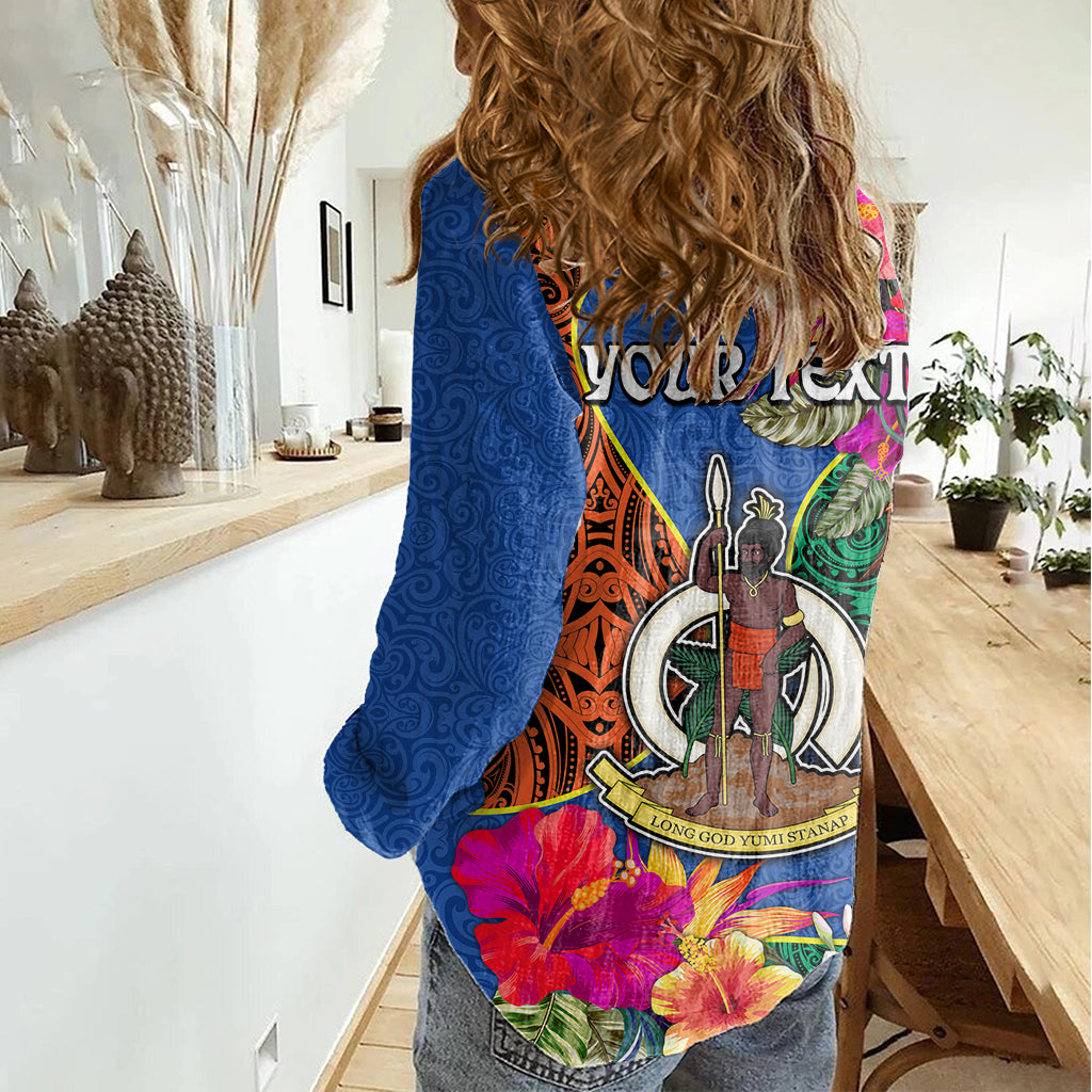 Personalised Tafea Day Women Casual Shirt Proud To Be A Ni-Van Beauty Pacific Flower LT03 - Polynesian Pride