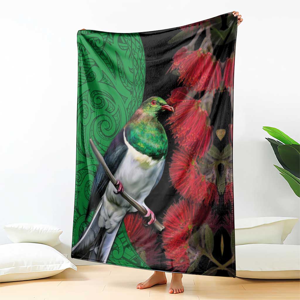 New Zealand Kereru And Pohutukawa Blanket Maori Tribal Tattoo