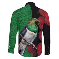 New Zealand Kereru And Pohutukawa Family Matching Tank Maxi Dress and Hawaiian Shirt Maori Tribal Tattoo