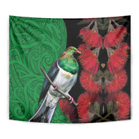New Zealand Kereru And Pohutukawa Tapestry Maori Tribal Tattoo LT03 - Polynesian Pride