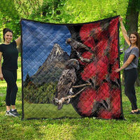 New Zealand Kea And Pohutukawa Quilt With The Mountain Landscape LT03 - Polynesian Pride