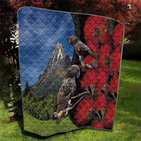 New Zealand Kea And Pohutukawa Quilt With The Mountain Landscape LT03 - Polynesian Pride