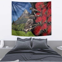 New Zealand Kea And Pohutukawa Tapestry With The Mountain Landscape LT03 - Polynesian Pride