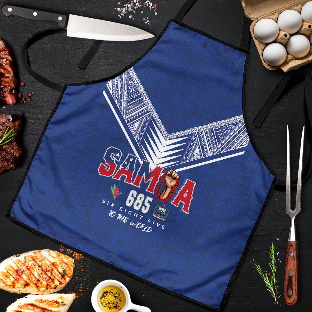 Samoa Rugby Apron Six Eight Five to The World - Pacific Motif LT03 Multicolor - Polynesian Pride