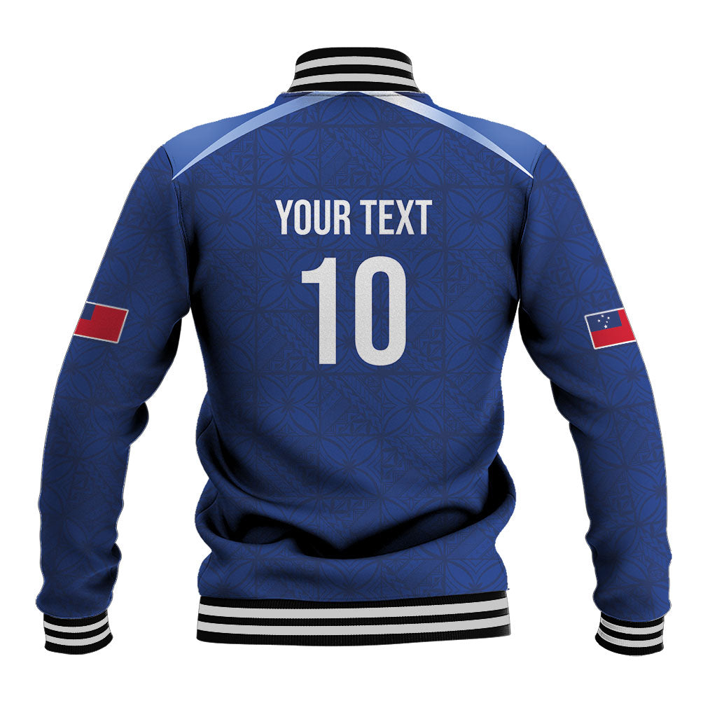 Samoa Rugby Custom Baseball Jacket Six Eight Five to The World - Pacific Motif LT03 - Polynesian Pride