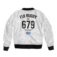 Fijian Rugby Bomber Jacket Six Seven Nine to The World - Tapa Pattern LT03 - Polynesian Pride