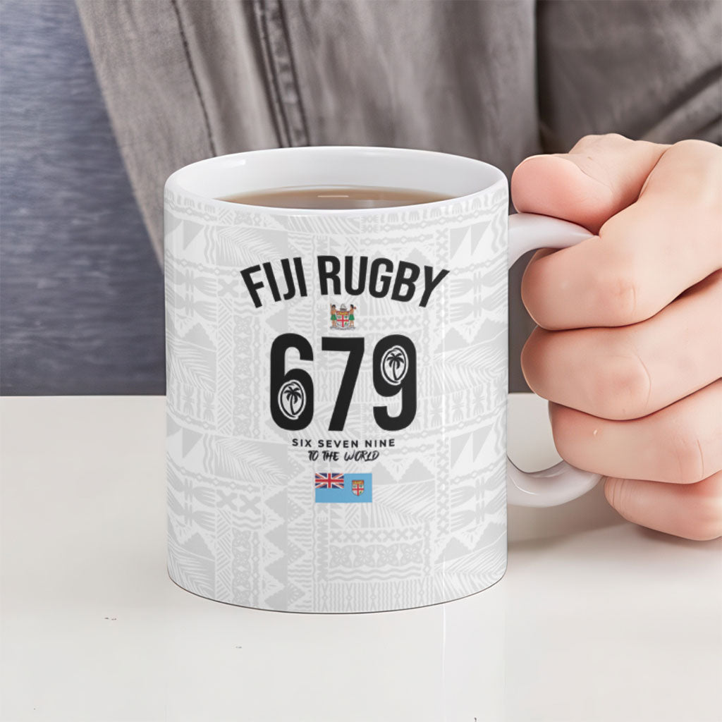 Fijian Rugby Ceramic Mug Six Seven Nine to The World - Tapa Pattern LT03 - Polynesian Pride