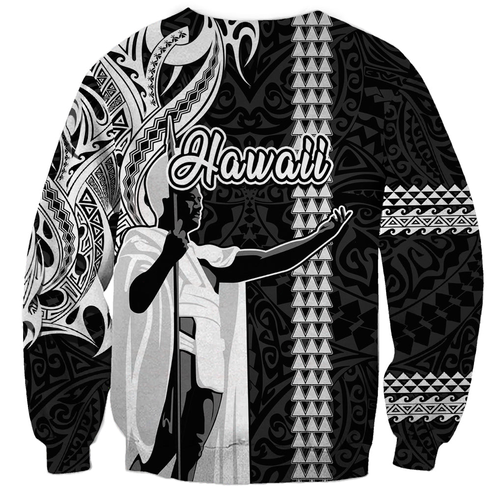 Hawaii Lanai Island Sweatshirt Hawaiian King and Kakau Symbols Abstract Shoulder Tattoo LT03 - Polynesian Pride