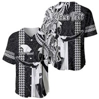Custom Hawaii Lanai Island Baseball Jersey Hawaiian King and Kakau Symbols Abstract Shoulder Tattoo LT03 - Polynesian Pride