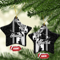 Custom Lanai Hawaii Island Ceramic Ornament Hawaiian King and Kakau Symbols Abstract Shoulder Tattoo LT03 - Polynesian Pride