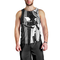 Custom Hawaii Lanai Island Men Tank Top Hawaiian King and Kakau Symbols Abstract Shoulder Tattoo LT03 - Polynesian Pride