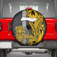 Hawaii Molokai Island Spare Tire Cover Hawaiian Warrior and Kakau Symbols Abstract Tattoo LT03 - Polynesian Pride