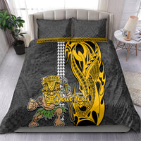 Custom Hawaii Molokai Island Bedding Set Hawaiian Warrior and Kakau Symbols Abstract Tattoo LT03 - Polynesian Pride
