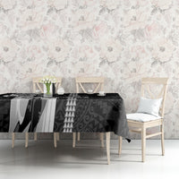 Custom Hawaii Molokai Island Tablecloth Hawaiian King and Kakau Symbols Abstract Shoulder Tattoo LT03 - Polynesian Pride