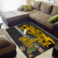 Hawaii Niihau Island Area Rug Hawaiian Warrior and Kakau Symbols Abstract Tattoo LT03 - Polynesian Pride