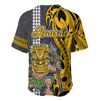 Hawaii Niihau Island Baseball Jersey Hawaiian Warrior and Kakau Symbols Abstract Tattoo LT03 - Polynesian Pride