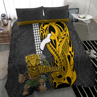 Hawaii Niihau Island Bedding Set Hawaiian Warrior and Kakau Symbols Abstract Tattoo LT03 - Polynesian Pride