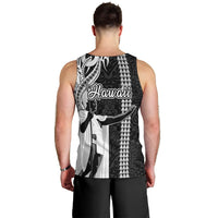 Hawaii Niihau Island Men Tank Top Hawaiian King and Kakau Symbols Abstract Shoulder Tattoo LT03 - Polynesian Pride