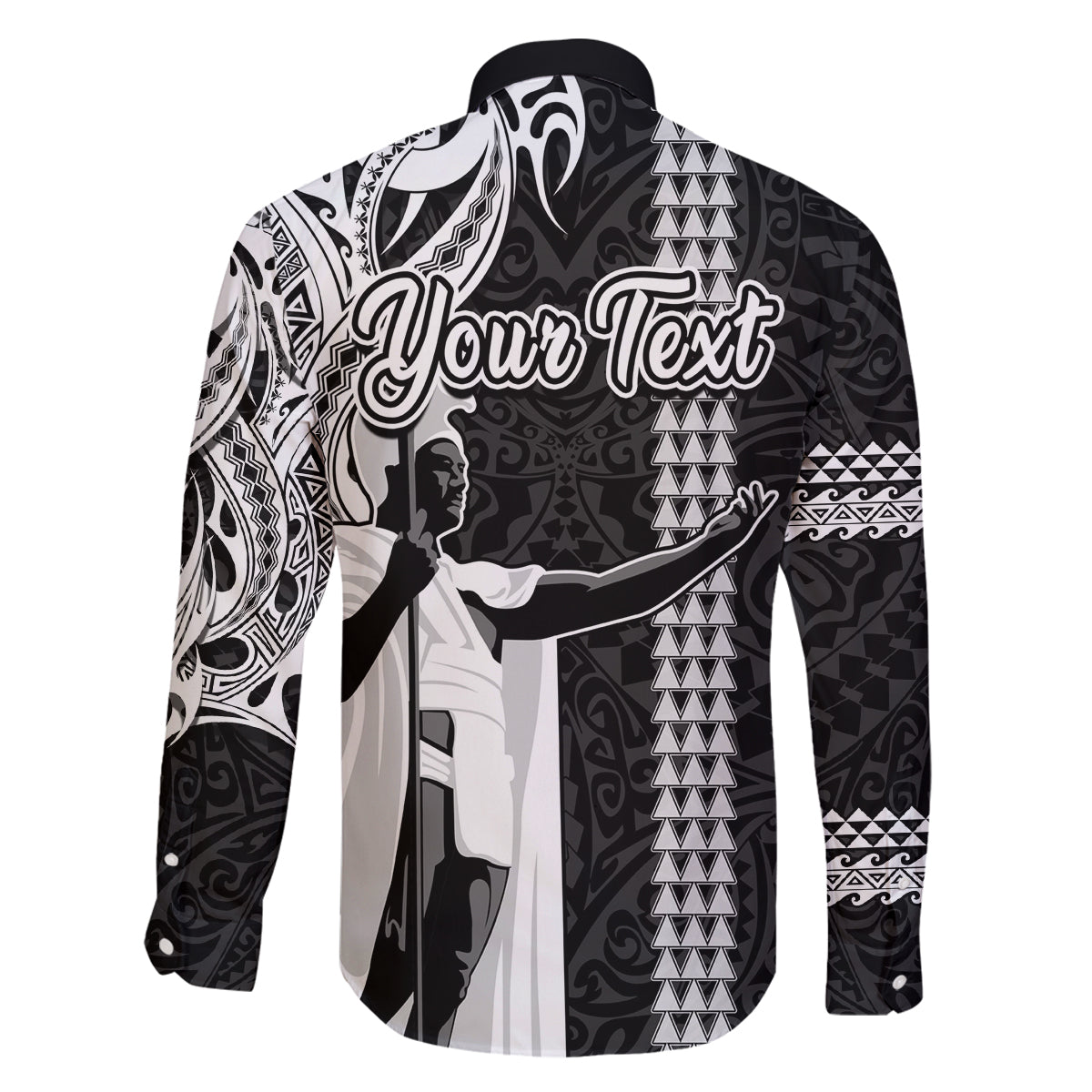 Custom Hawaii Niihau Island Family Matching Long Sleeve Bodycon Dress and Hawaiian Shirt Hawaiian King and Kakau Symbols Abstract Shoulder Tattoo LT03 - Polynesian Pride