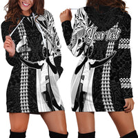 Custom Hawaii Niihau Island Hoodie Dress Hawaiian King and Kakau Symbols Abstract Shoulder Tattoo LT03 - Polynesian Pride