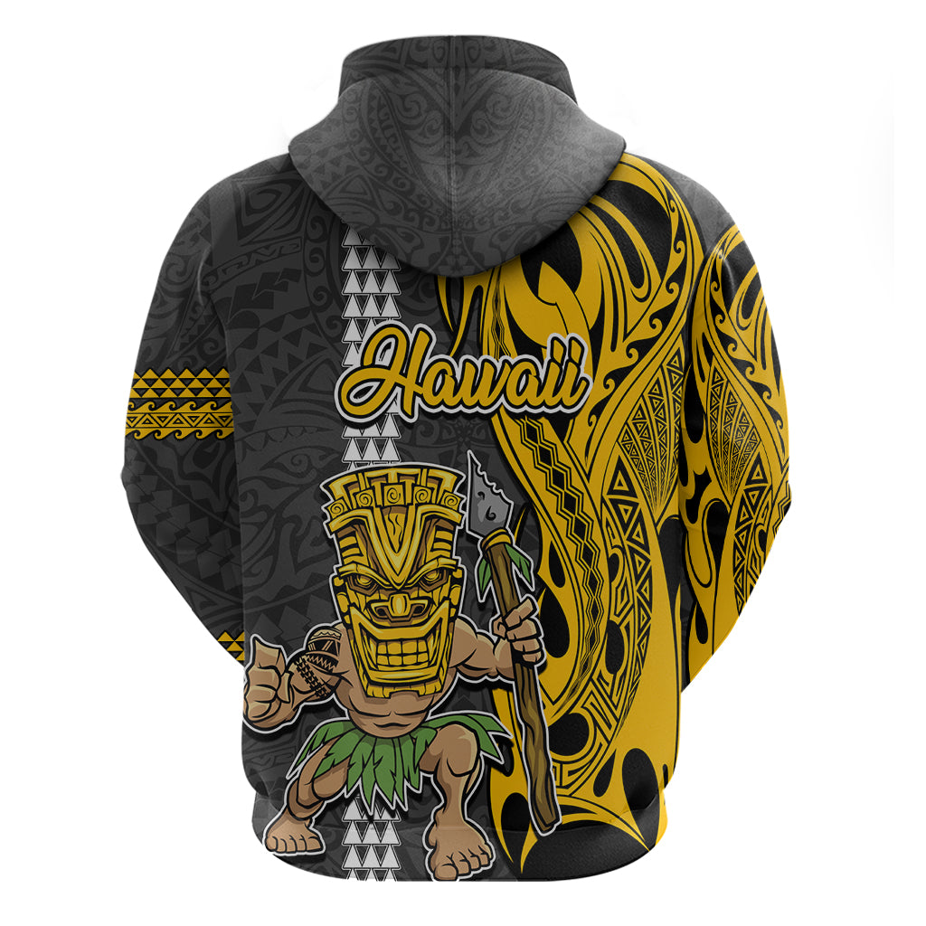 Hawaii Oahu Island Hoodie Hawaiian Warrior and Kakau Symbols Abstract Tattoo LT03 - Polynesian Pride