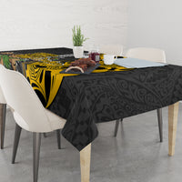 Hawaii Oahu Island Tablecloth Hawaiian Warrior and Kakau Symbols Abstract Tattoo LT03 - Polynesian Pride