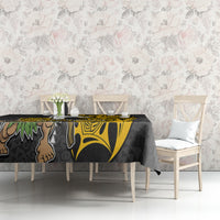 Custom Hawaii Oahu Island Tablecloth Hawaiian Warrior and Kakau Symbols Abstract Tattoo LT03 - Polynesian Pride