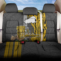 Hawaii Kahoolawe Island Back Car Seat Cover Hawaiian Warrior and Kakau Symbols Abstract Tattoo