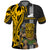 Hawaii Kahoolawe Island Polo Shirt Hawaiian Warrior and Kakau Symbols Abstract Tattoo LT03 Yellow - Polynesian Pride