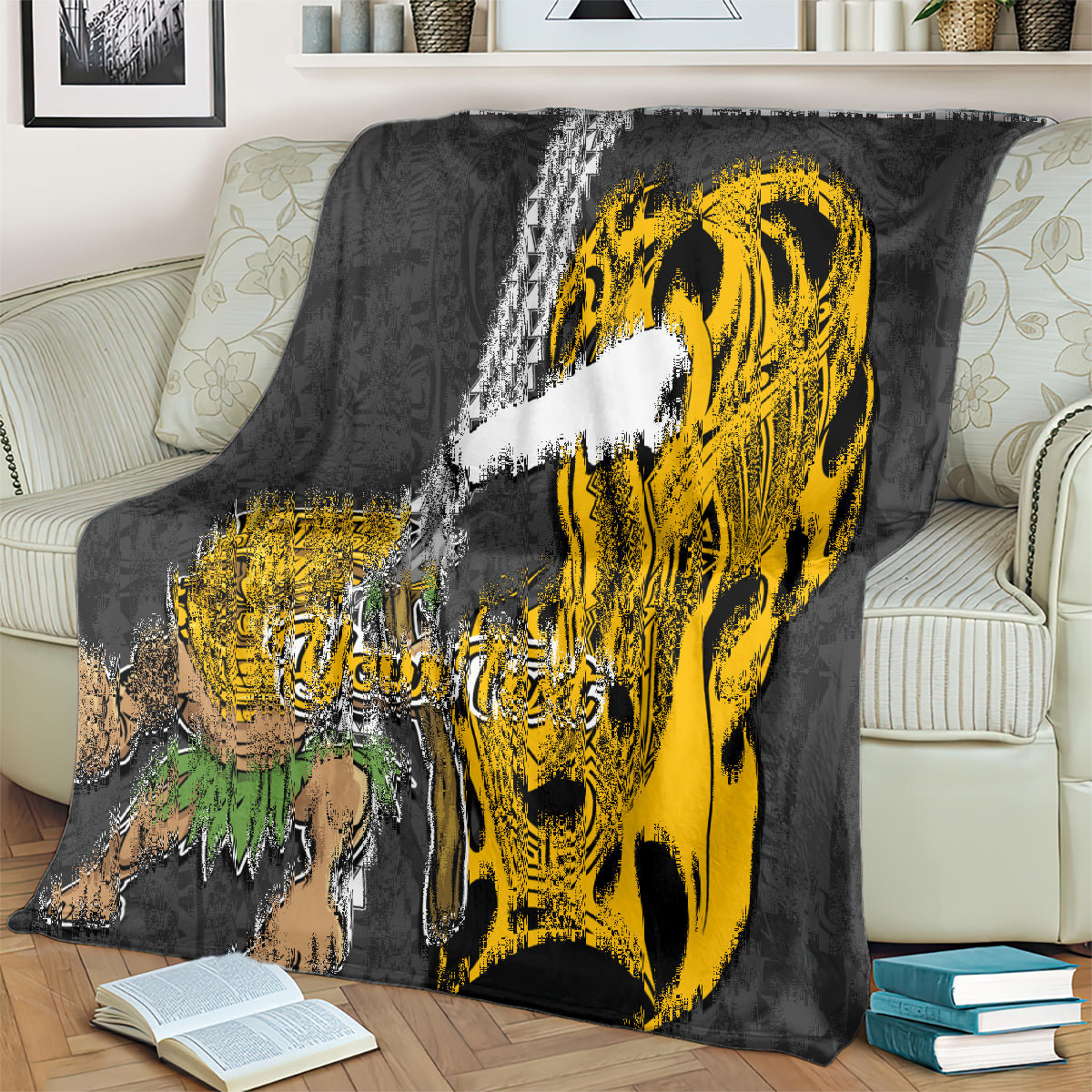 Custom Hawaii Kahoolawe Island Blanket Hawaiian Warrior and Kakau Symbols Abstract Tattoo LT03 - Polynesian Pride