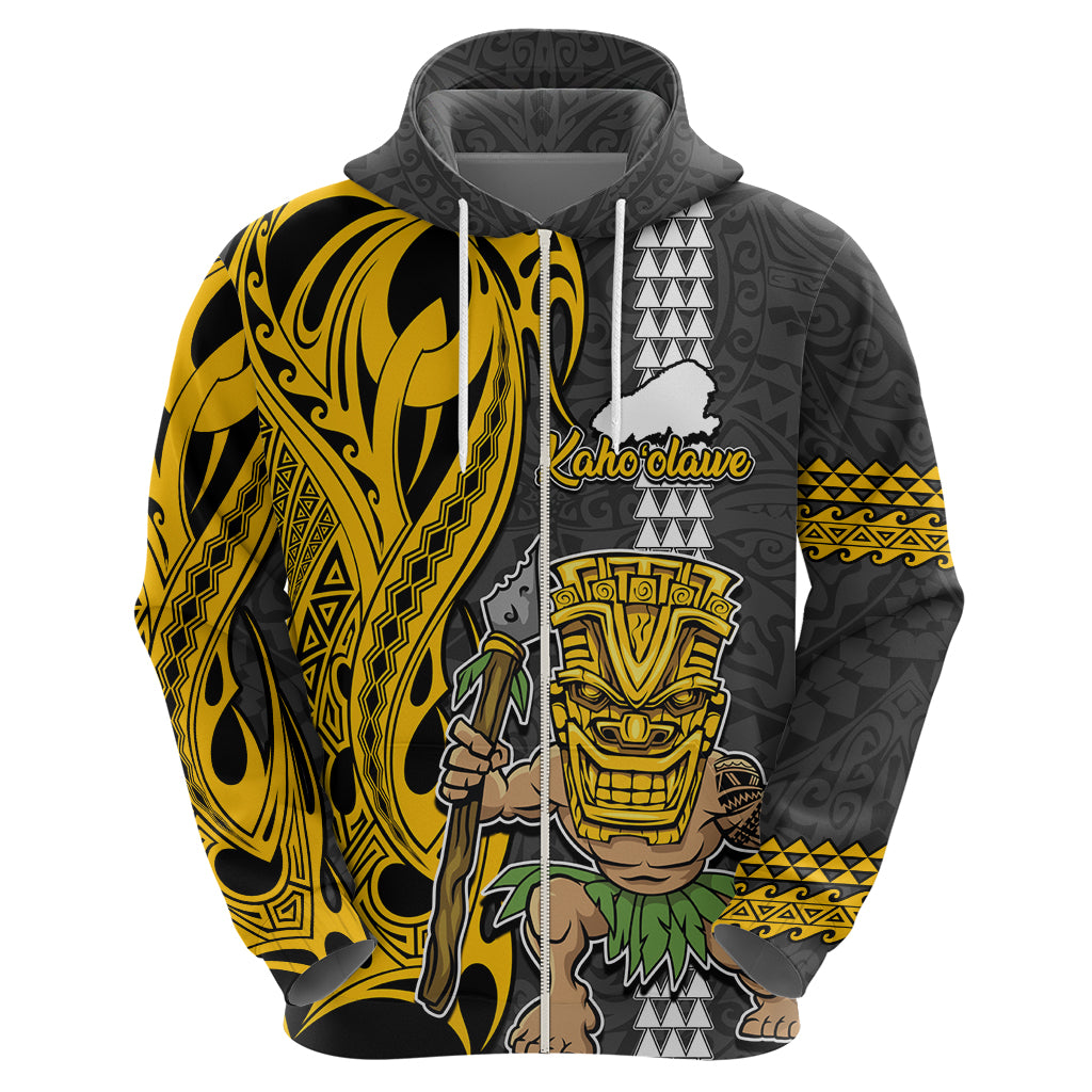 Custom Hawaii Kahoolawe Island Hoodie Hawaiian Warrior and Kakau Symbols Abstract Tattoo LT03 - Polynesian Pride