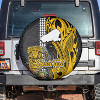 Custom Hawaii Kahoolawe Island Spare Tire Cover Hawaiian Warrior and Kakau Symbols Abstract Tattoo LT03 - Polynesian Pride