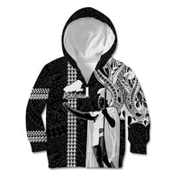 Hawaii Kahoolawe Island Kid Hoodie Hawaiian King and Kakau Symbols Abstract Shoulder Tattoo LT03 - Polynesian Pride