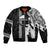 Custom Hawaii Kahoolawe Island Bomber Jacket Hawaiian King and Kakau Symbols Abstract Shoulder Tattoo LT03 Unisex Black - Polynesian Pride