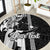 Custom Hawaii Kahoolawe Island Round Carpet Hawaiian King and Kakau Symbols Abstract Shoulder Tattoo LT03 Black - Polynesian Pride