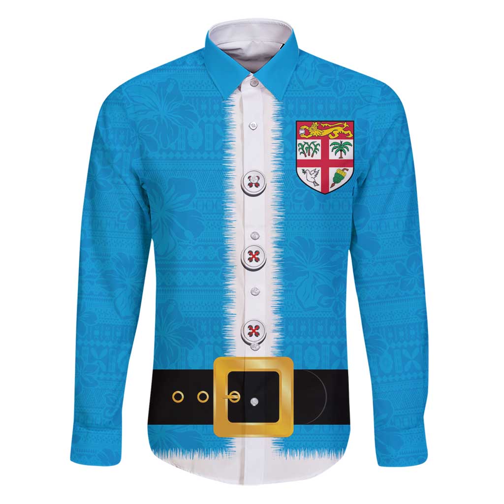 Fiji Merry Christmas Family Matching Puletasi and Hawaiian Shirt Santa Suit Style With Tapa Tribal Pattern