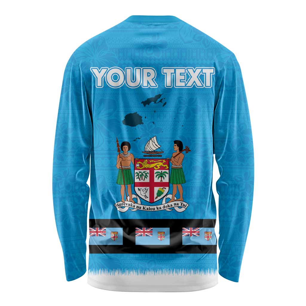 Fiji Merry Christmas Long Sleeve Shirt Santa Suit Style With Tapa Tribal Pattern