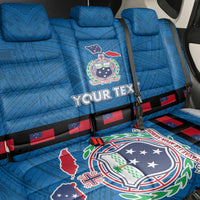 Samoa Merry Christmas Back Car Seat Cover Santa Suit Style With Tatau Tattoo Pattern