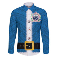 Samoa Merry Christmas Family Matching Summer Maxi Dress and Hawaiian Shirt Santa Suit Style With Tatau Tattoo Pattern